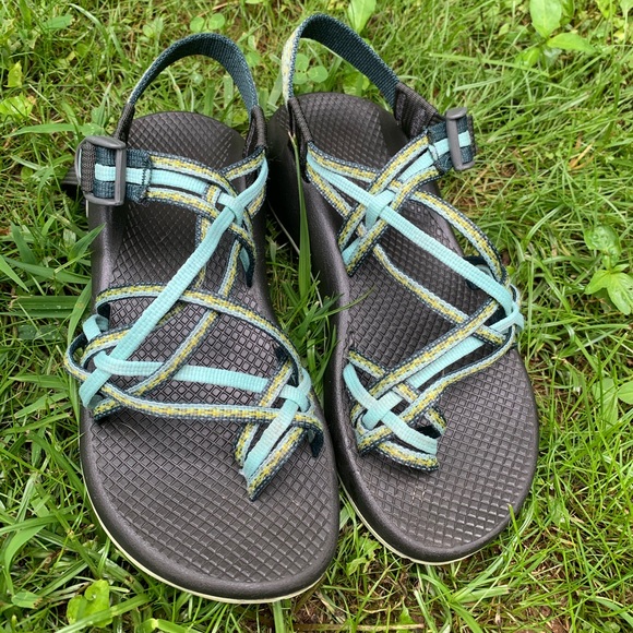 Chaco Green & Blue Triple Strap - Picture 2 of 4
